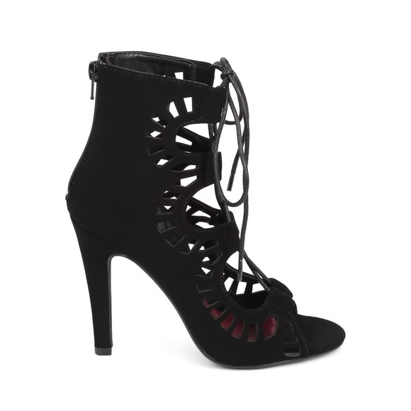- Delicious DC74 Women Nubuck Peep Toe Gilly Tie Hollow Out Gladiator Boot… - Picture 1 of 11